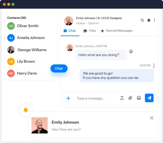 Real-time one-on-one chat