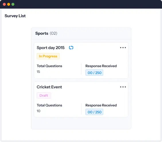 survey management list