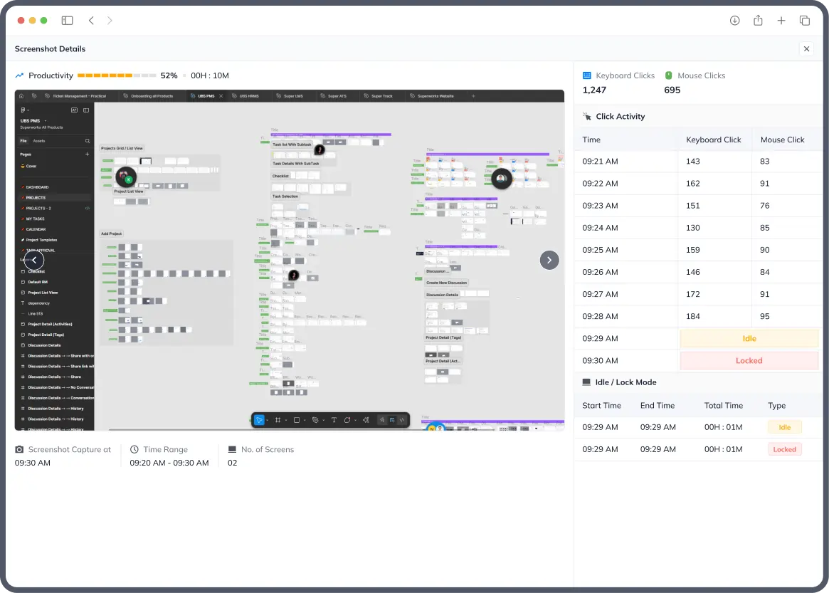 employee tracking details