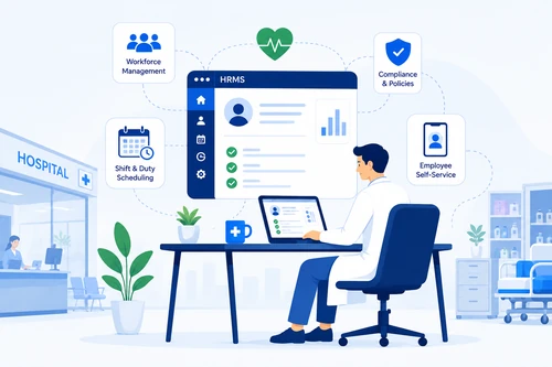 Super HRMS for healthcare: workforce management, shift and duty scheduling, compliance and employee self-service around one HRMS dashboard