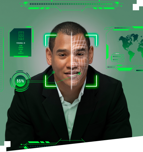 Employee marking attendance on a Superworks biometric device